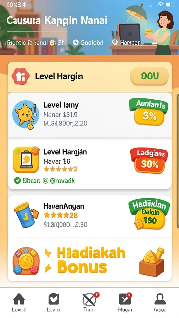 rpvip4 - Menu permainan dengan pilihan mode yang beragam.